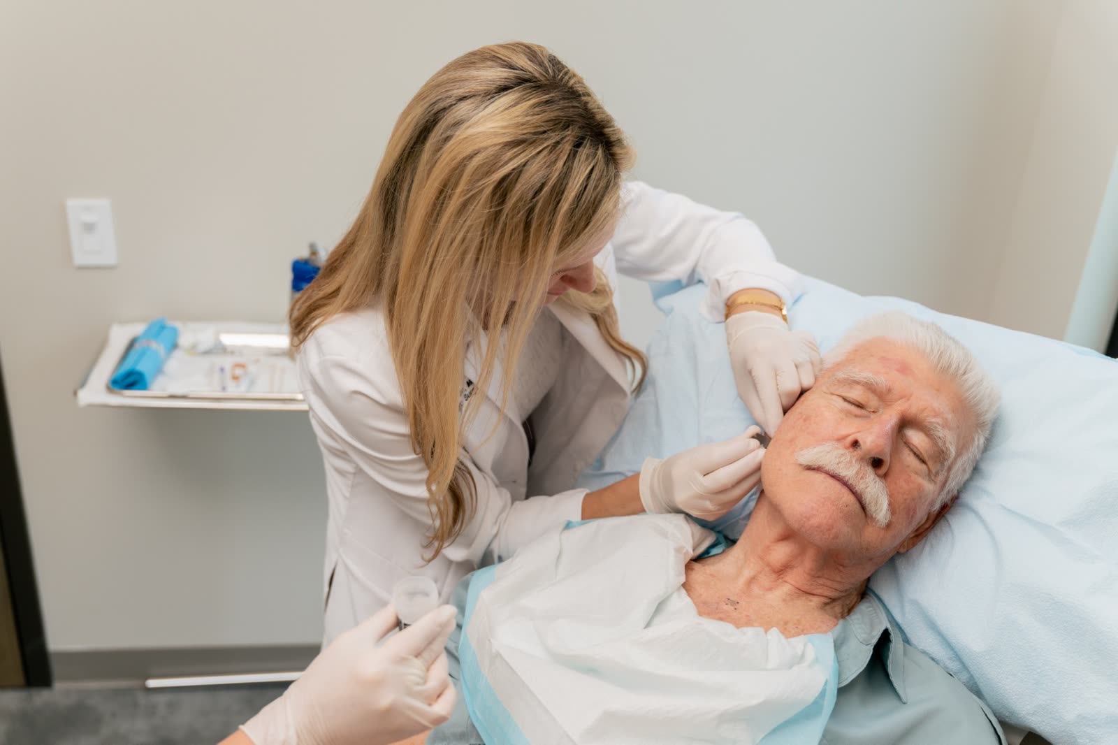 Mohs surgery underway at Peachtree City Dermatology